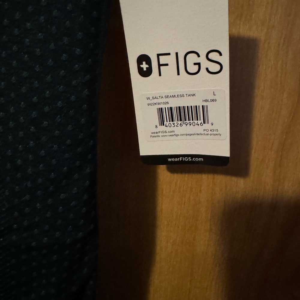 Figs Dark Caribbean Blue Underscrub Tank - Picture 5 of 7